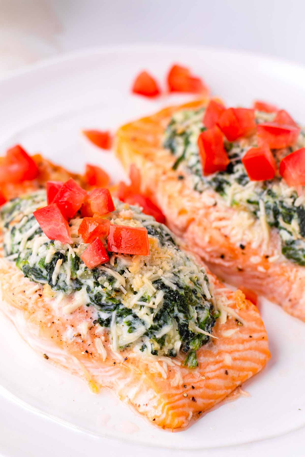 easy salmon florentine 1 min