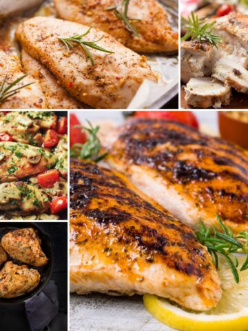 Bone in Chicken Breast Recipes Collage square photo