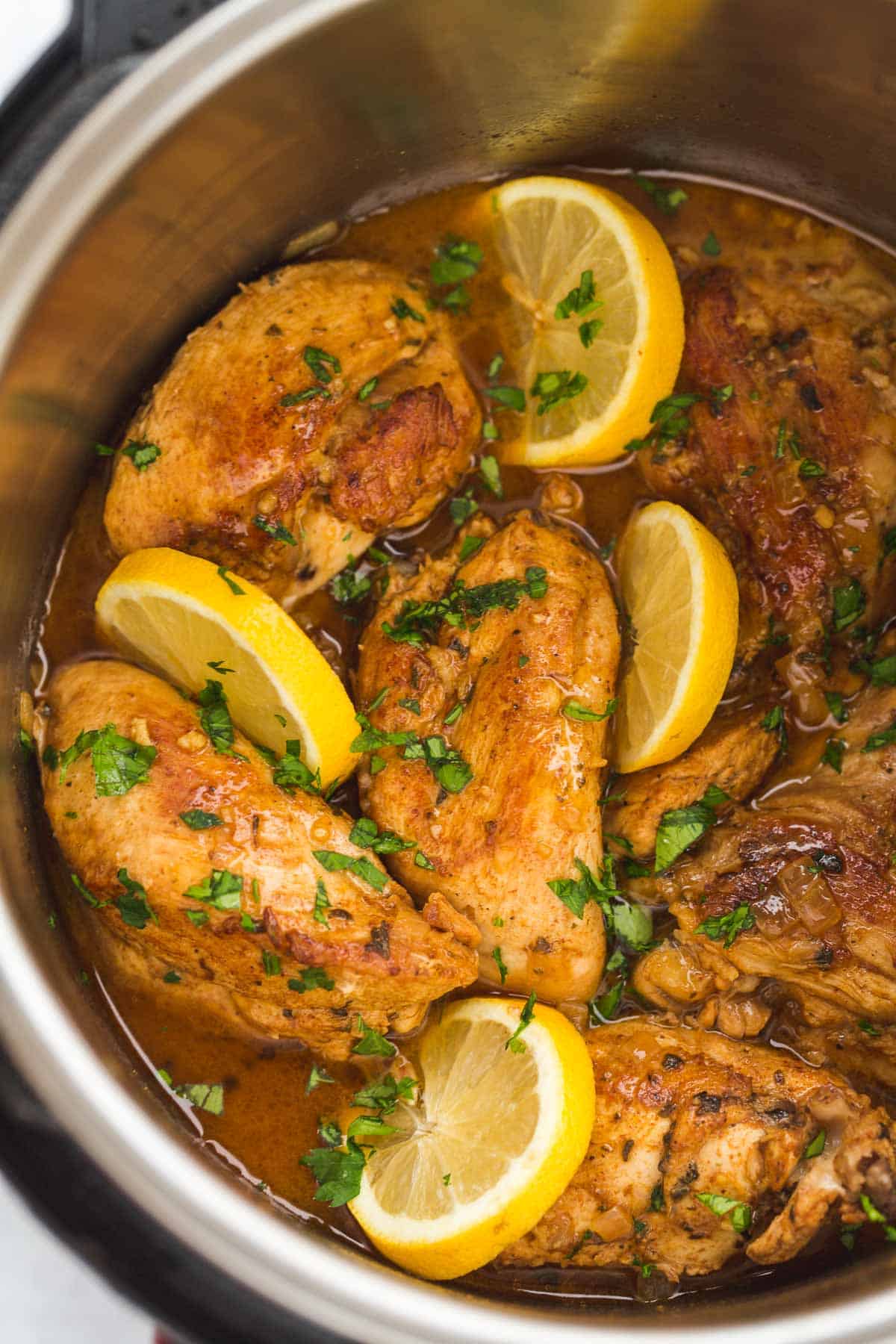 Instant Pot lemon garlic chicken 12