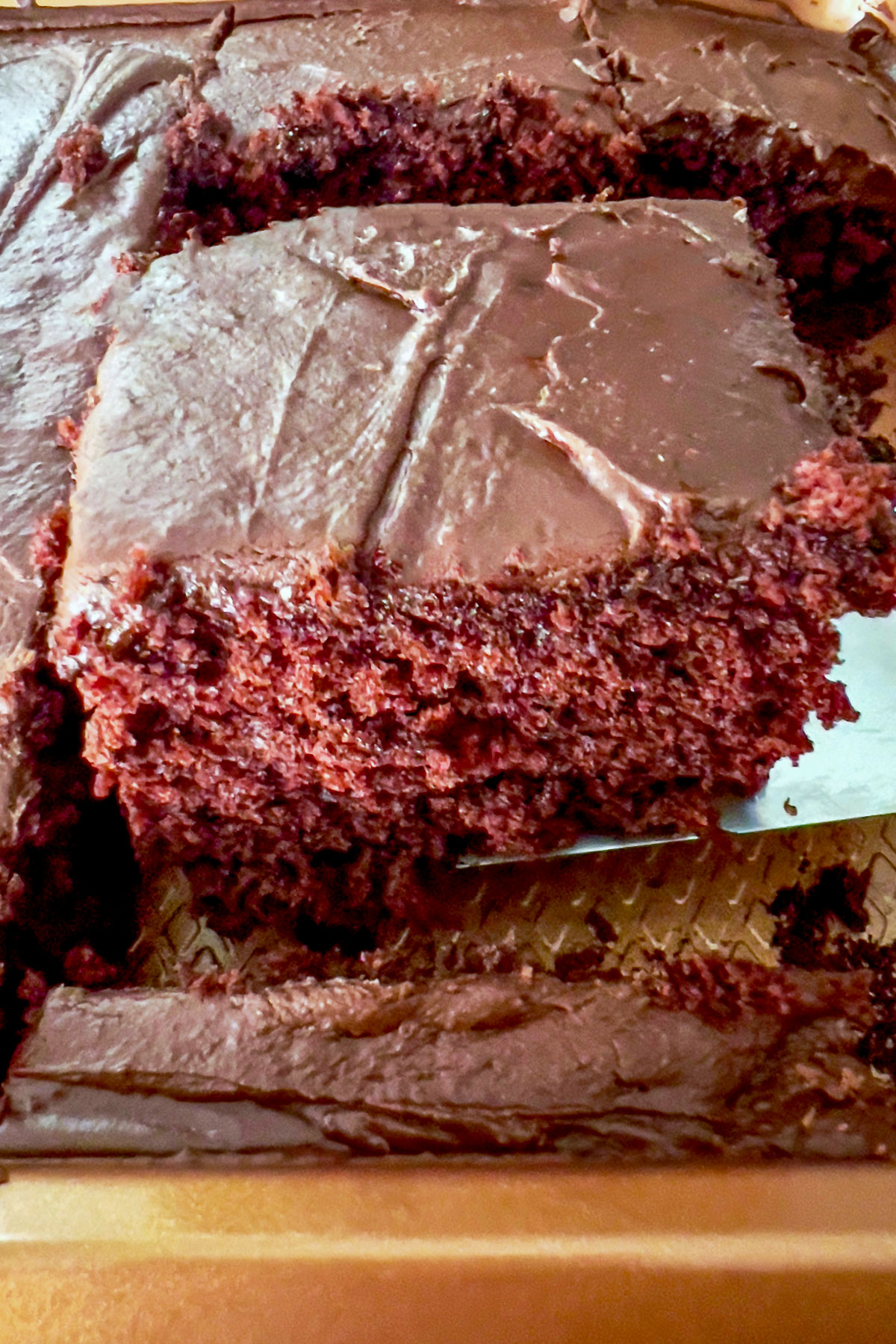 Wacky Cake in the baking pan