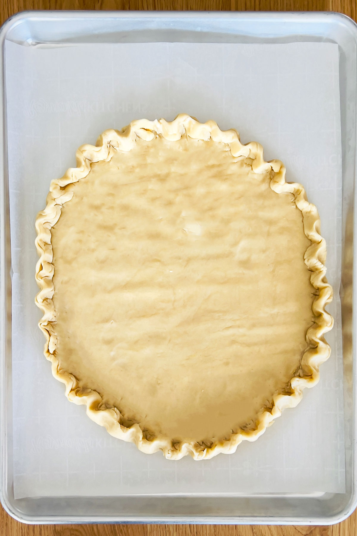 Tart Crust prepared for the plums