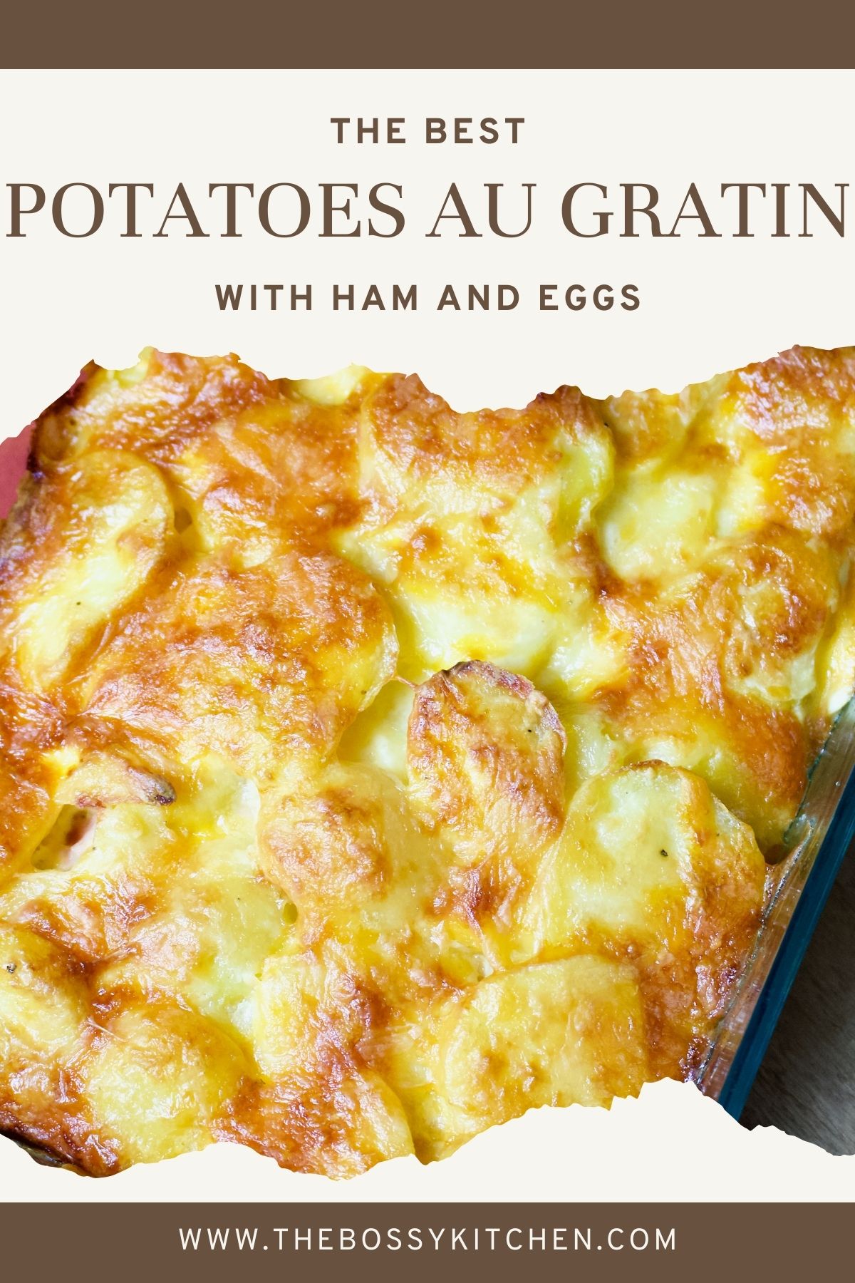 Potatoes Au Gratin Pinterest collage.