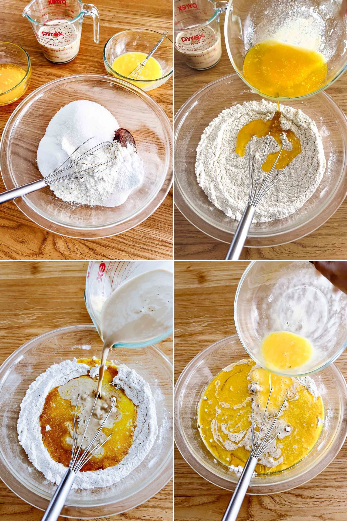 Collage of four images showing the steps of the recipe.