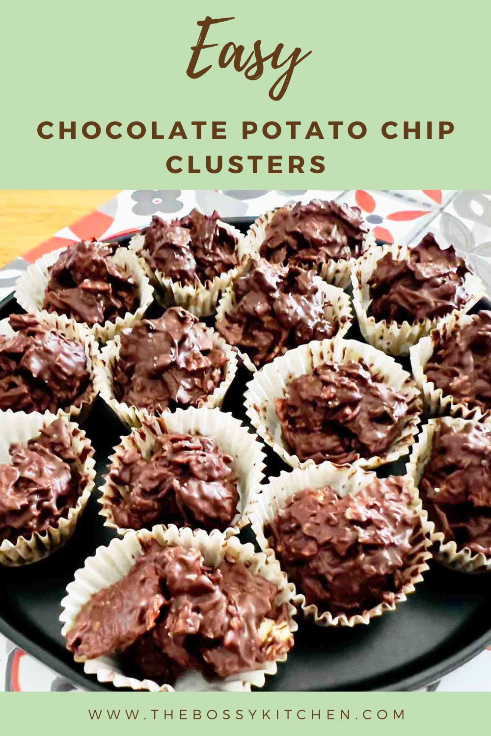 Chocolate Potato Chip Clusters (Two Ingredients) The Bossy Kitchen