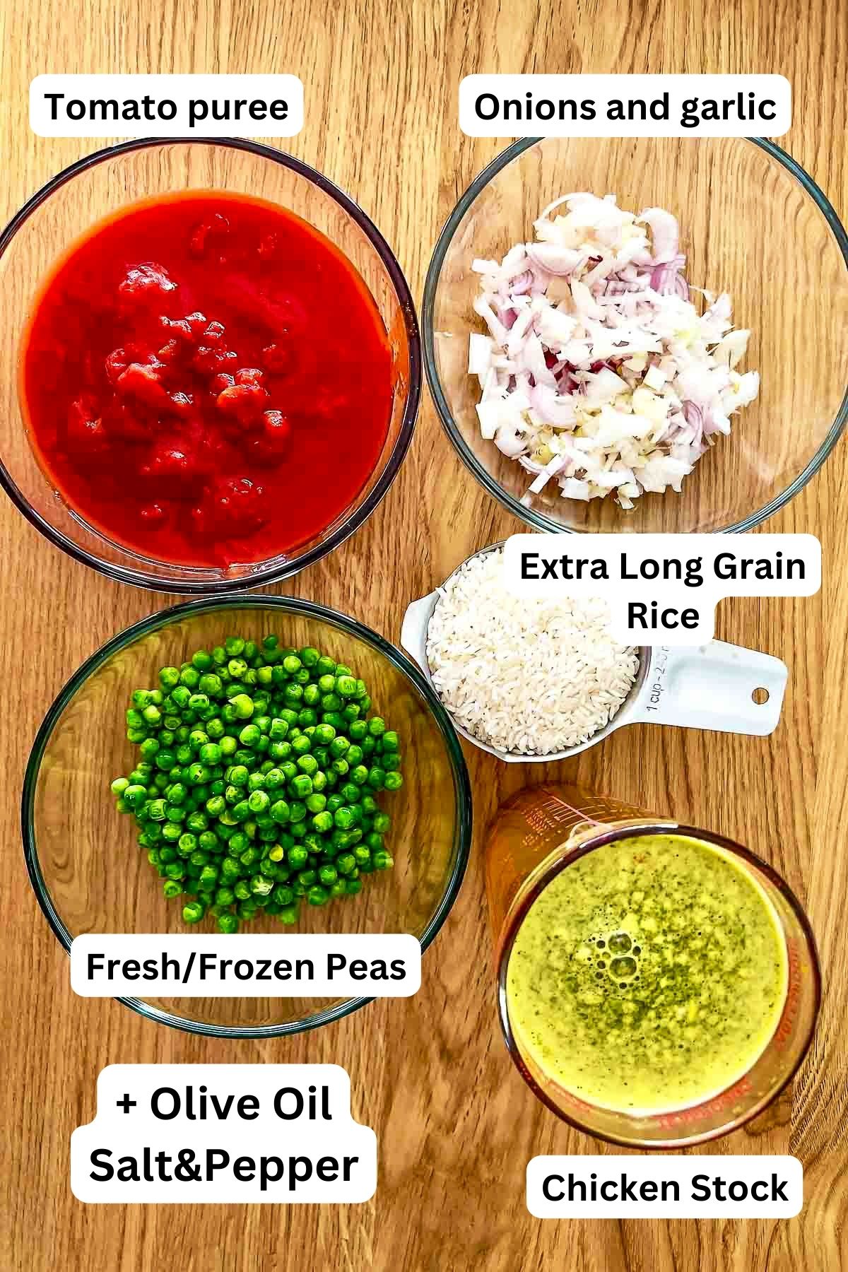 Ingredients display for Mexican Red Rice.