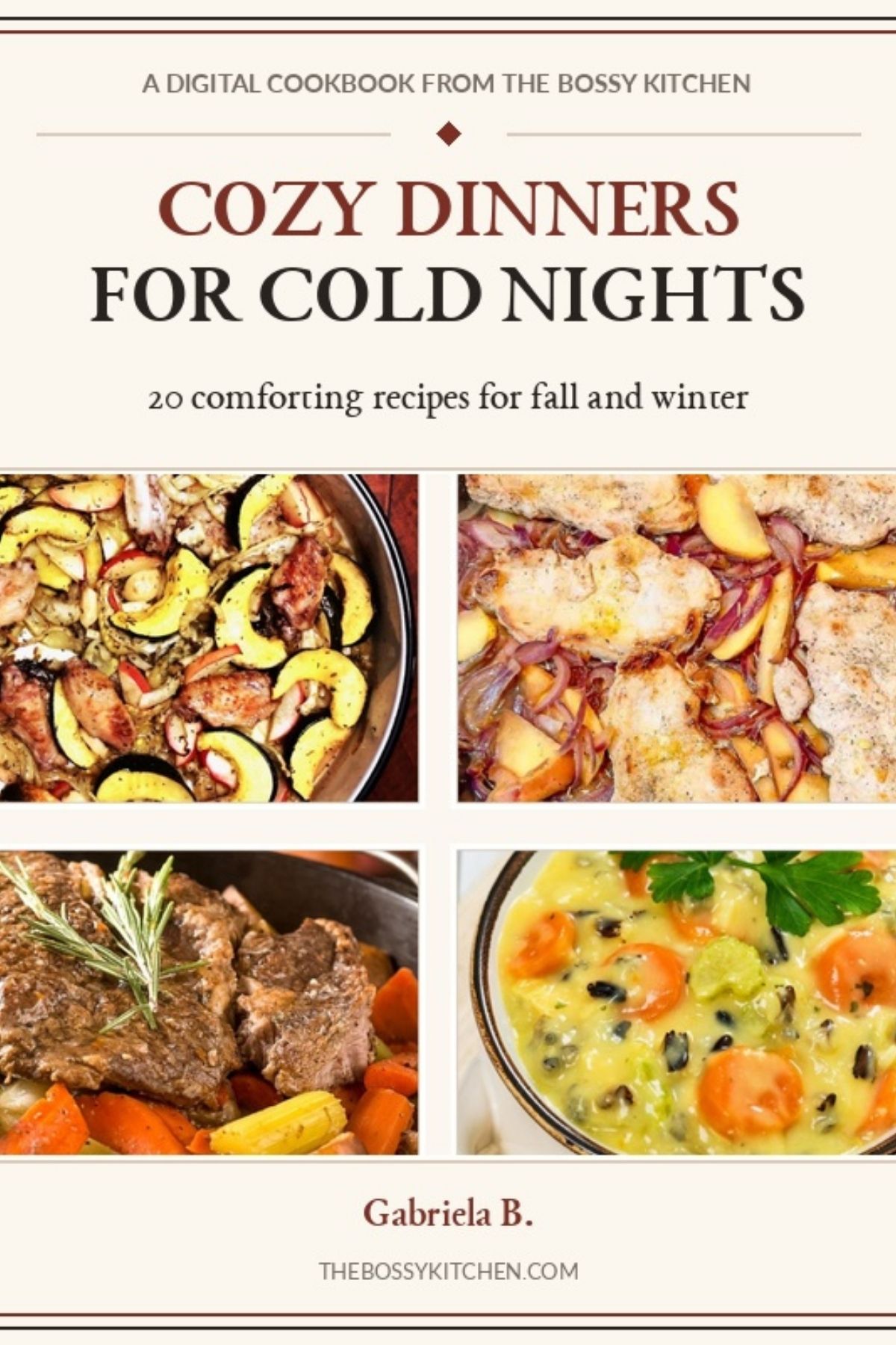 Cozy dinners for Cold Nights Pinterest collage.
